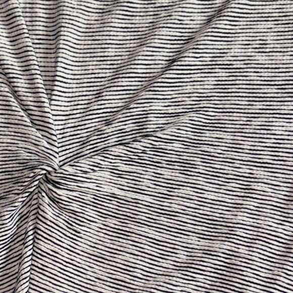 Max Studio Textured, Cap Sleeve Textures Asymmetricl Dress-White/Black-Size L-GU - Picture 4 of 8